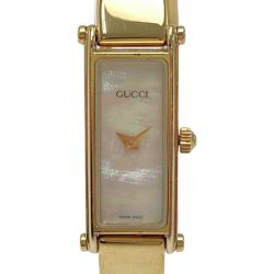 ☆☆ GUCCI グッチ バングルウォッチ GP 1500 シェル文字盤 クォーツ レディース 腕時計 Bランク