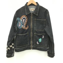 ☆☆ stussy ステューシ ノーマ デニム ジップ ワーク ジャケット S メンズ 一部地域を除き送料無料 ブラック Bランク