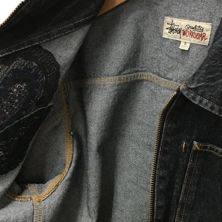  stussy ステューシ ノーマ デニム ジップ ワーク ジャケット S メンズ 一部地域を除き送料無料 ブラック