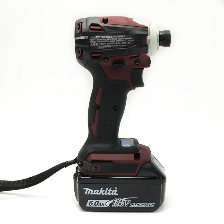 MAKITA マキタ 《 充電式インパクトドライバ 》オーセンティックレッド / 18V / 6.0Ah / TD172DGX  AR｜中古｜なんでもリサイクルビッグバン