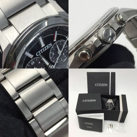  CITIZEN シチズン アテッサ エコドライブ クロノグラフ BL5530-57E ブラック ソーラー メンズ 腕時計 箱・取説有