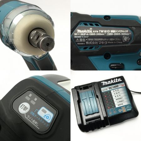  MAKITA マキタ 《 充電式インパクトレンチ 》18V / 3.0Ah / TW181DRFX TW181D