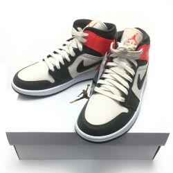 ☆☆ NIKE ナイキ ウィメンズ エア ジョーダン 1 MID SE サイズ 25.5cm スニーカー メンズ DQ6078-100 ベージュ Sランク