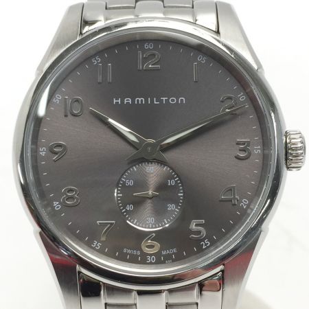  HAMILTON ハミルトン ジャズマスター シンライン H384110 グレー クォーツ メンズ 腕時計 箱有