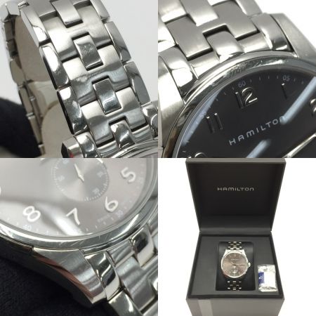  HAMILTON ハミルトン ジャズマスター シンライン H384110 グレー クォーツ メンズ 腕時計 箱有