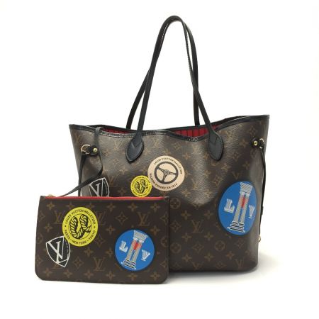  LOUIS VUITTON ルイヴィトン モノグラム ネヴァーフルMM LVワールドツアー M42844 トートバッグ