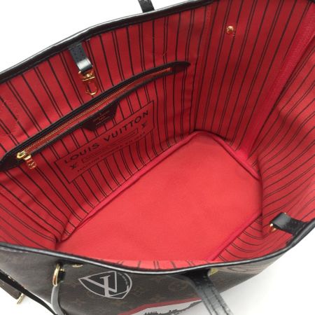  LOUIS VUITTON ルイヴィトン モノグラム ネヴァーフルMM LVワールドツアー M42844 トートバッグ