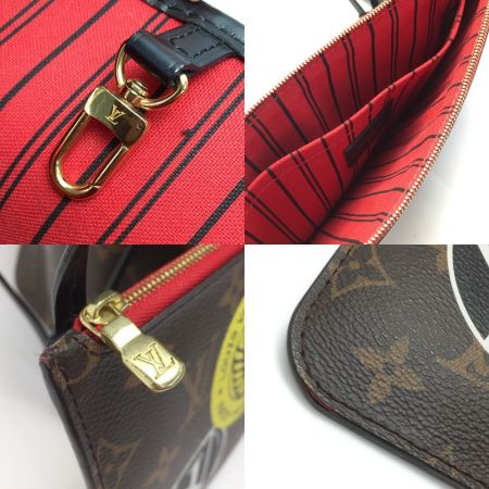  LOUIS VUITTON ルイヴィトン モノグラム ネヴァーフルMM LVワールドツアー M42844 トートバッグ