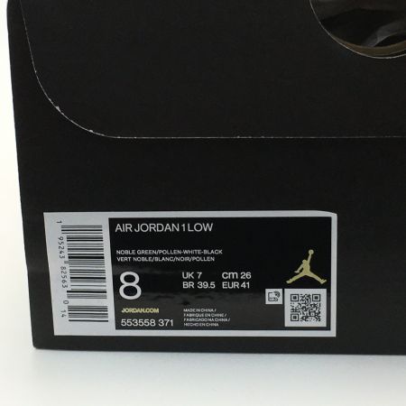  NIKE ナイキ エア ジョーダン 1 LOW サイズ 26cm スニーカー メンズ 553558-371 ブラック×グリーン
