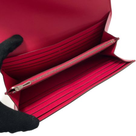  HERMES エルメス コンスタンスロング ヴォーエプソン A刻印 ローズディリアン 長財布 レザー シルバー金具