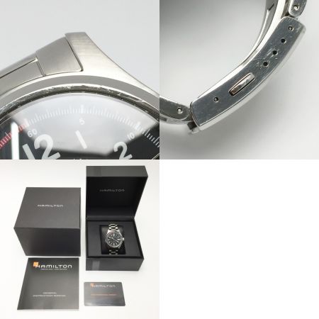  HAMILTON ハミルトン カーキフィールド H705950 ブラック 自動巻き メンズ 腕時計 箱・取説有