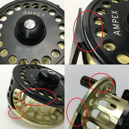  AMPEX アンペックス SK-P IV フライリール 送料無料 ゴールド×黒