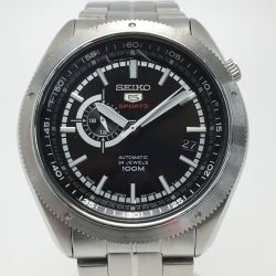 ☆☆ SEIKO セイコー ファイブスポーツ 裏スケ SARZ023 ブラック 自動巻き メンズ 腕時計 5SPORTS Cランク