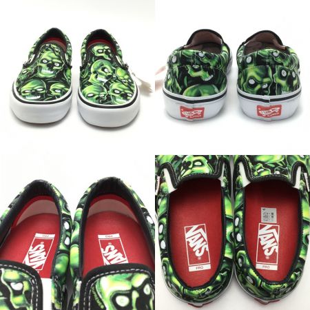  Supreme シュプリーム SUPREME × VANS スカル パイル スリッポン スニーカー 27cm メンズ 黄緑