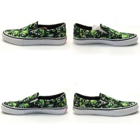  Supreme シュプリーム SUPREME × VANS スカル パイル スリッポン スニーカー 27cm メンズ 黄緑