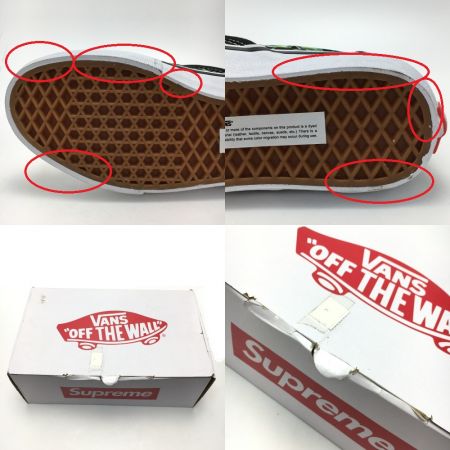  Supreme シュプリーム SUPREME × VANS スカル パイル スリッポン スニーカー 27cm メンズ 黄緑