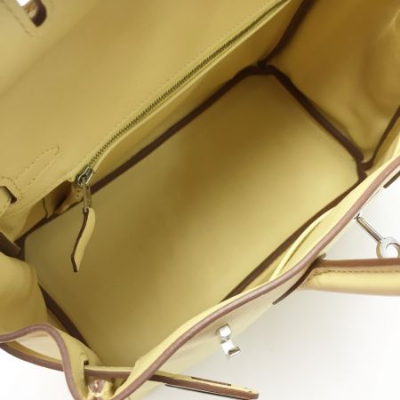  HERMES エルメス バーキン25 ハンドバッグ ジョーヌプッサン T刻印 シルバー金具