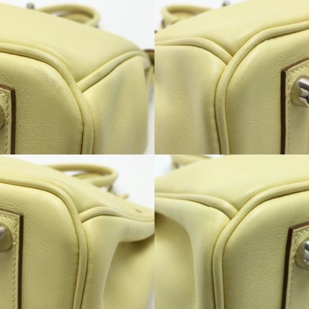  HERMES エルメス バーキン25 ハンドバッグ ジョーヌプッサン T刻印 シルバー金具