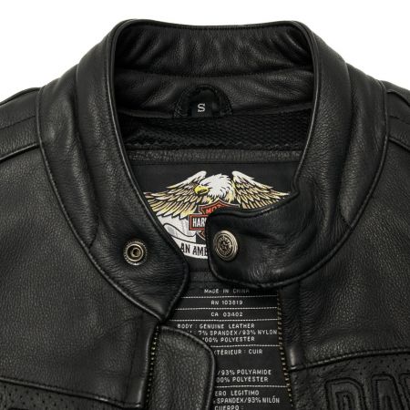  HARLEY-DAVIDSON ハーレーダビッドソン レザー ライダース ジャケット サイズS メンズ 98106-04VM ブラック