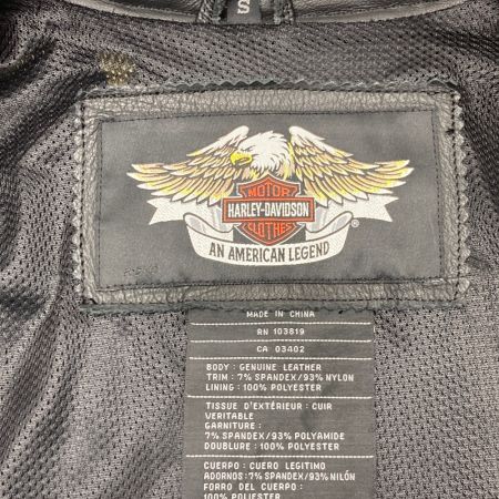  HARLEY-DAVIDSON ハーレーダビッドソン レザー ライダース ジャケット サイズS メンズ 98106-04VM ブラック