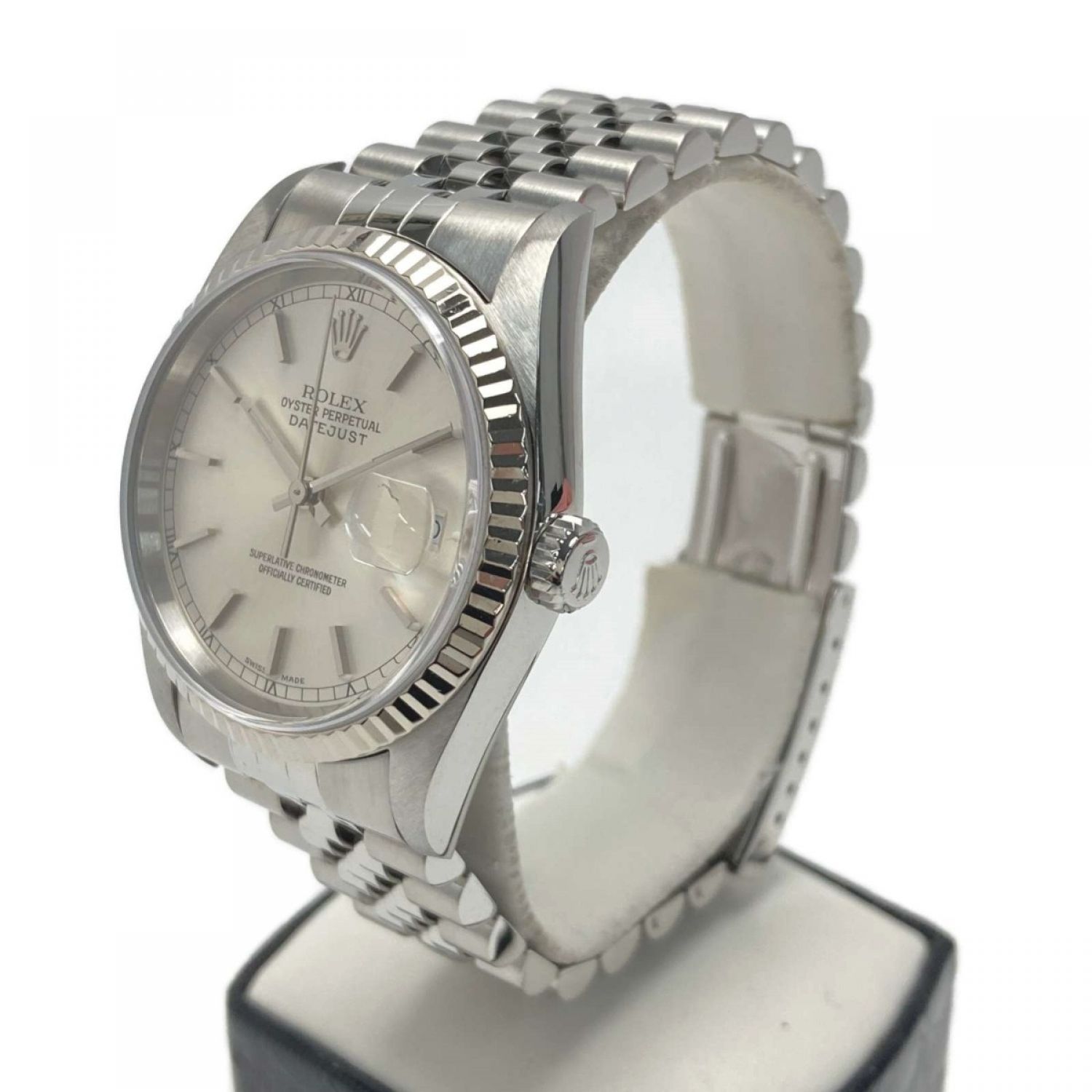 ロレックス ROLEX デイトジャスト36 P番 16234 シルバー文字盤 SS/K18WG メンズ 腕時計