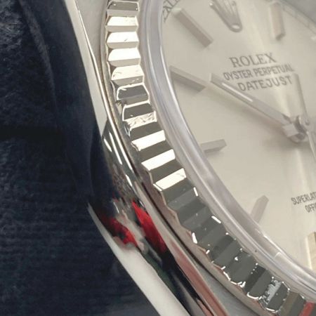  ROLEX ロレックス デイトジャスト K番 SSｘK18WG 16234 シルバー文字盤 自動巻き メンズ 腕時計 Bランク