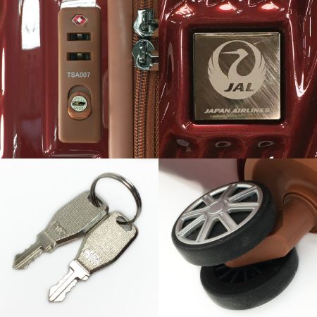  JAL AIRLINES JALオリジナル《 拡張機能付きスーツケース 》57-65L / 4～6泊 / ワインレッド / BJK11008 ワインレッド
