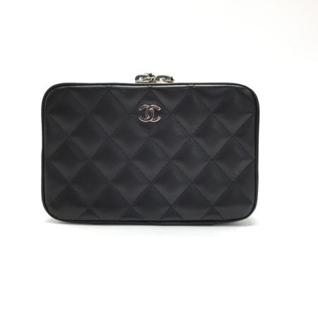 中古】 CHANEL シャネル マトラッセ ジュエリーポーチ A68836 ブラック