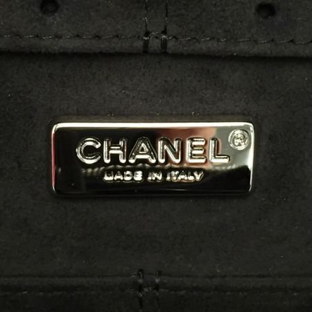  CHANEL シャネル マトラッセ  ジュエリーポーチ A68836 ブラック ラムスキン ココマーク ギャランティカード有