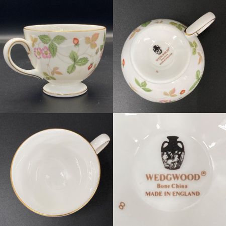 Wedgwood ウェッジウッド 《 ワイルド ストロベリー カップ＆ソーサー / ケーキ皿 》セット Aランク