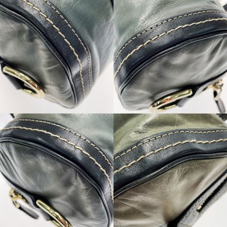  GUCCI グッチ ドゥケッサ 181485 オリーブ ミニボストンバッグ ドラムバッグ ヴィンテージ レディース ゴールド金具