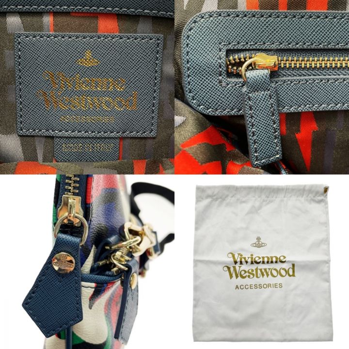 Vivienne Westwood ヴィヴィアン・ウエストウッド ロゴマニア ショルダーバッグ マルチカラー レオパード PVC×レザー  布袋有｜中古｜なんでもリサイクルビッグバン