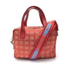 ☆☆ CHANEL シャネル ニュートラベルライン 2WAYバッグ A15970 レッド ナイロン×レザー ギャランティカード有 Cランク