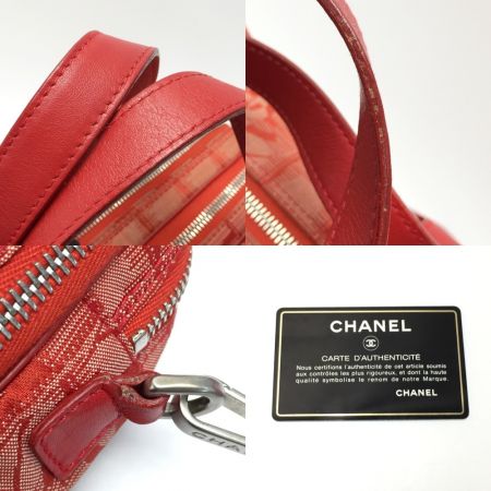  CHANEL シャネル ニュートラベルライン 2WAYバッグ A15970 レッド ナイロン×レザー ギャランティカード有
