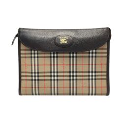 ☆☆ Burberrys バーバリーズ シャドーホース セカンドバッグ キャメル ノバチェック クラッチバッグ ヴィンテージ Bランク
