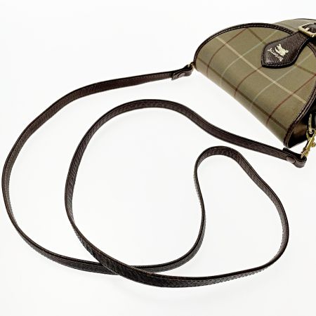  Burberrys バーバリーズ ショルダーバッグ ブラウン系 ヴィンテージ ノバチェック レザー×キャンバス レディース ゴールド金具