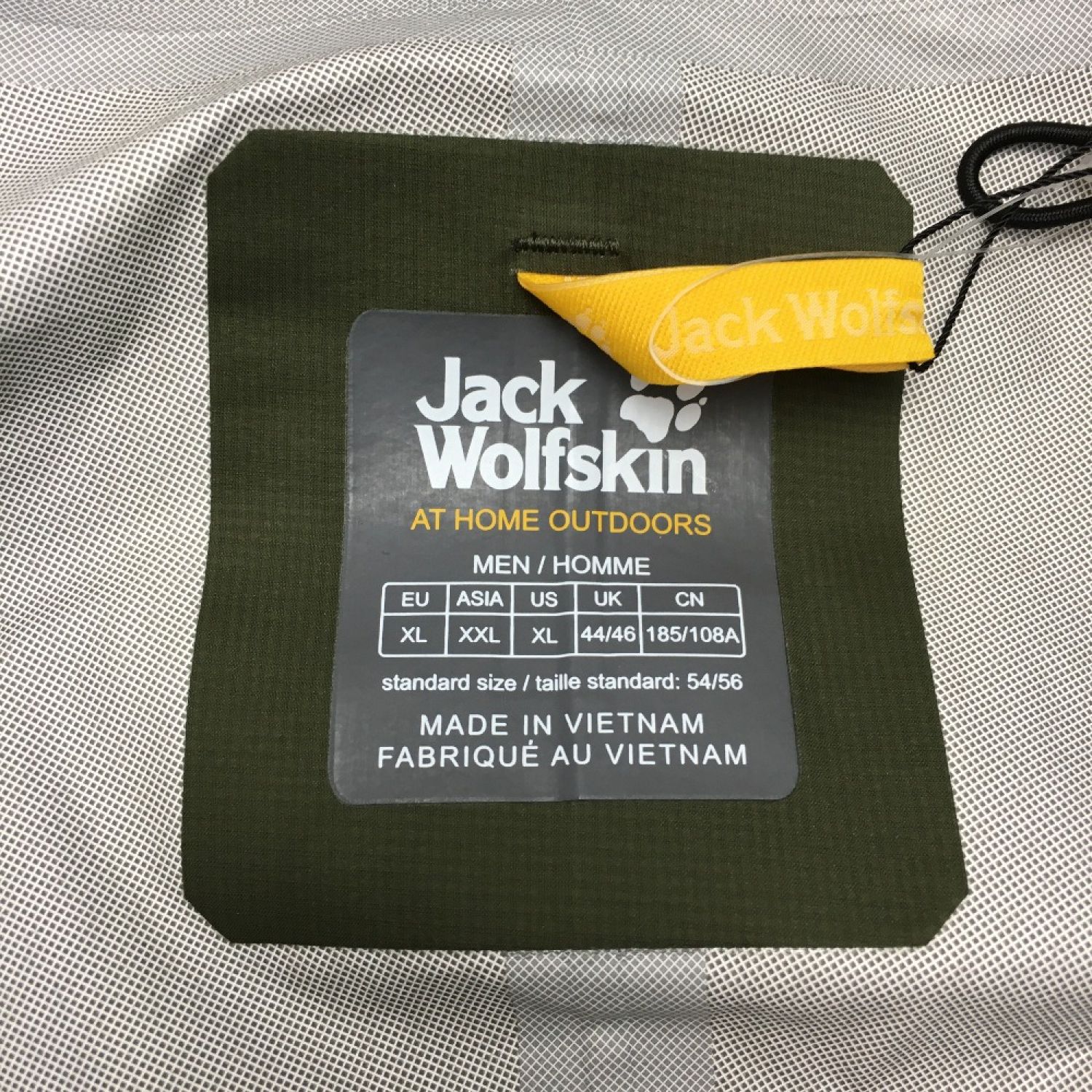 ☆☆Jack Wolfskin ジャックウルフスキン CLOUDBURST ジャケット XXL メンズ 5027611-5066806 カーキ×ブラック