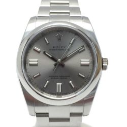 ☆☆ ROLEX ロレックス オイスターパーペチュアル 116000/470R2965 グレー 自動巻き メンズ 腕時計 箱・ギャランティ有 Bランク