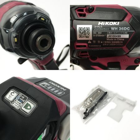  HiKOKI ハイコーキ 《 充電式インパクトドライバ 》フレアレッド / WH36DC(2XPRS) WH36DC 2XPRS