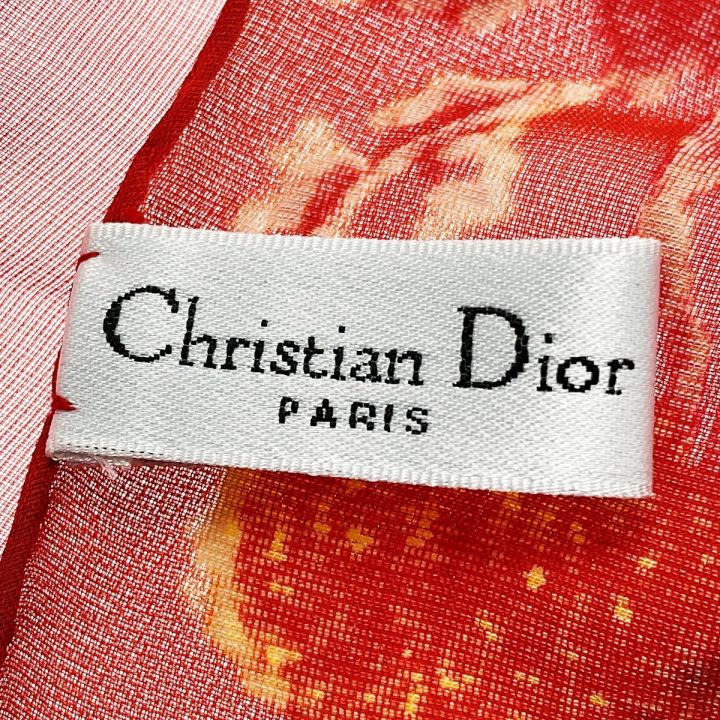 中古】 Christian Dior クリスチャンディオール スカーフ オレンジ レーヨン60%×シルク40％ 花柄 レディース｜総合リサイクルショップ  なんでもリサイクルビッグバン オンラインストア