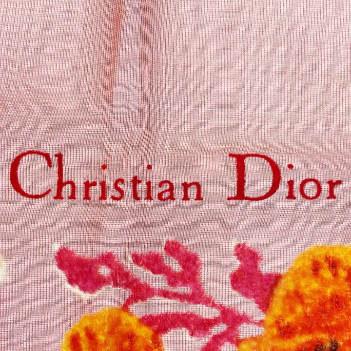 中古】 Christian Dior クリスチャンディオール スカーフ オレンジ レーヨン60%×シルク40％ 花柄 レディース｜総合リサイクルショップ  なんでもリサイクルビッグバン オンラインストア