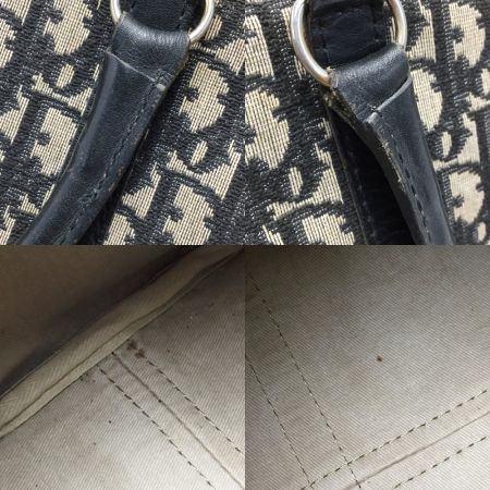  Christian Dior クリスチャンディオール トロッター ハンドバッグ ミニボストン ネイビー ヴィンテージ