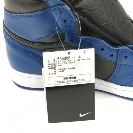  NIKE ナイキ AIR JORDAN 1 RETRO HIGH OG スニーカー 25.5cm メンズ 555088-404 ブラック×ブルー