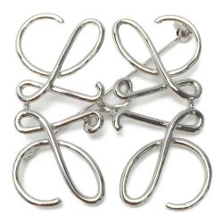 ☆☆ LOEWE ロエベ アナグラム ブローチ 111.25.020 シルバー Anagram 箱・布袋有 Aランク