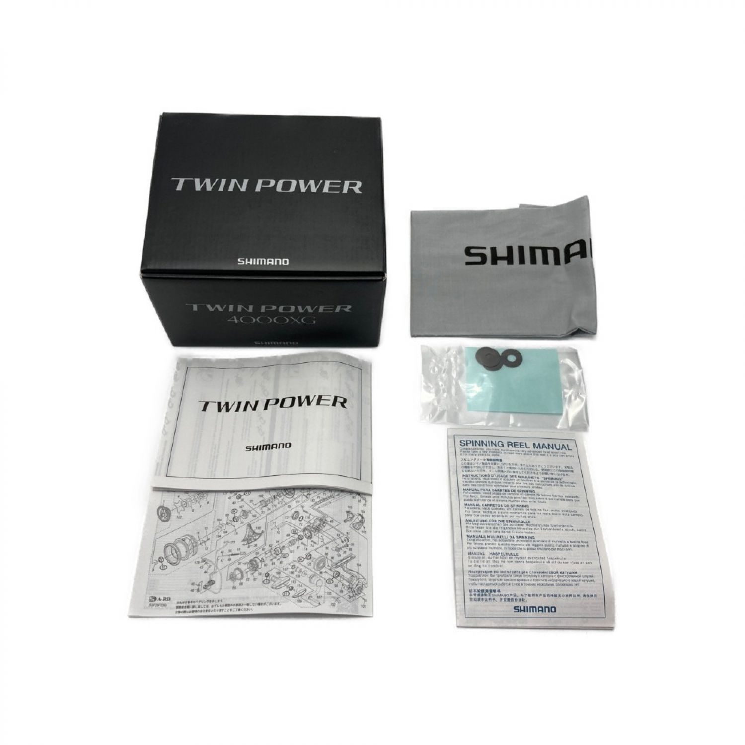 中古】 SHIMANO シマノ 20 ツインパワー 4000XG スピニングリール 外箱