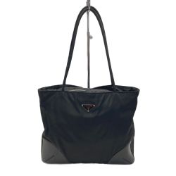 ☆☆ PRADA プラダ ナイロン トートバッグ ブラック TESSUTO レザー NERO Bランク