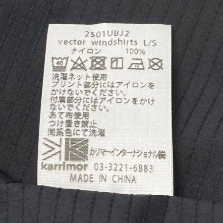  Karrimor カリマ ベクター ウィンド 長袖シャツ L メンズ 2S01UBJ2 ブラック