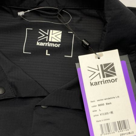  Karrimor カリマ ベクター ウィンド 長袖シャツ L メンズ 2S01UBJ2 ブラック