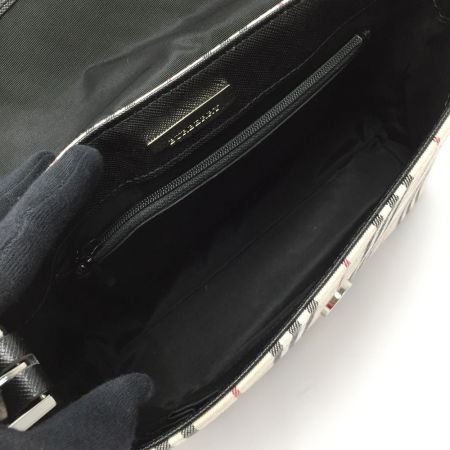  BURBERRY バーバリー ノバチェック ハンドバッグ ヘイマーケットチェック キャンバス×レザー