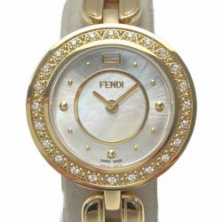 ☆☆ FENDI フェンディ マイウェイ ダイヤベゼル 35000S ホワイトシェル クォーツ レディース 腕時計 Bランク